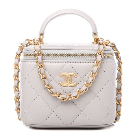 chanel grey vanity case